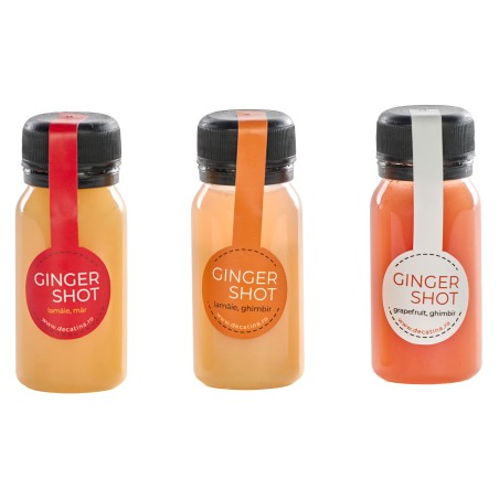 Pachet 3 x  MIX Shot de ghimbir cu lămâie + Shot de ghimbir cu grapefruit + Shot de ghimbir cu măr și lămâie